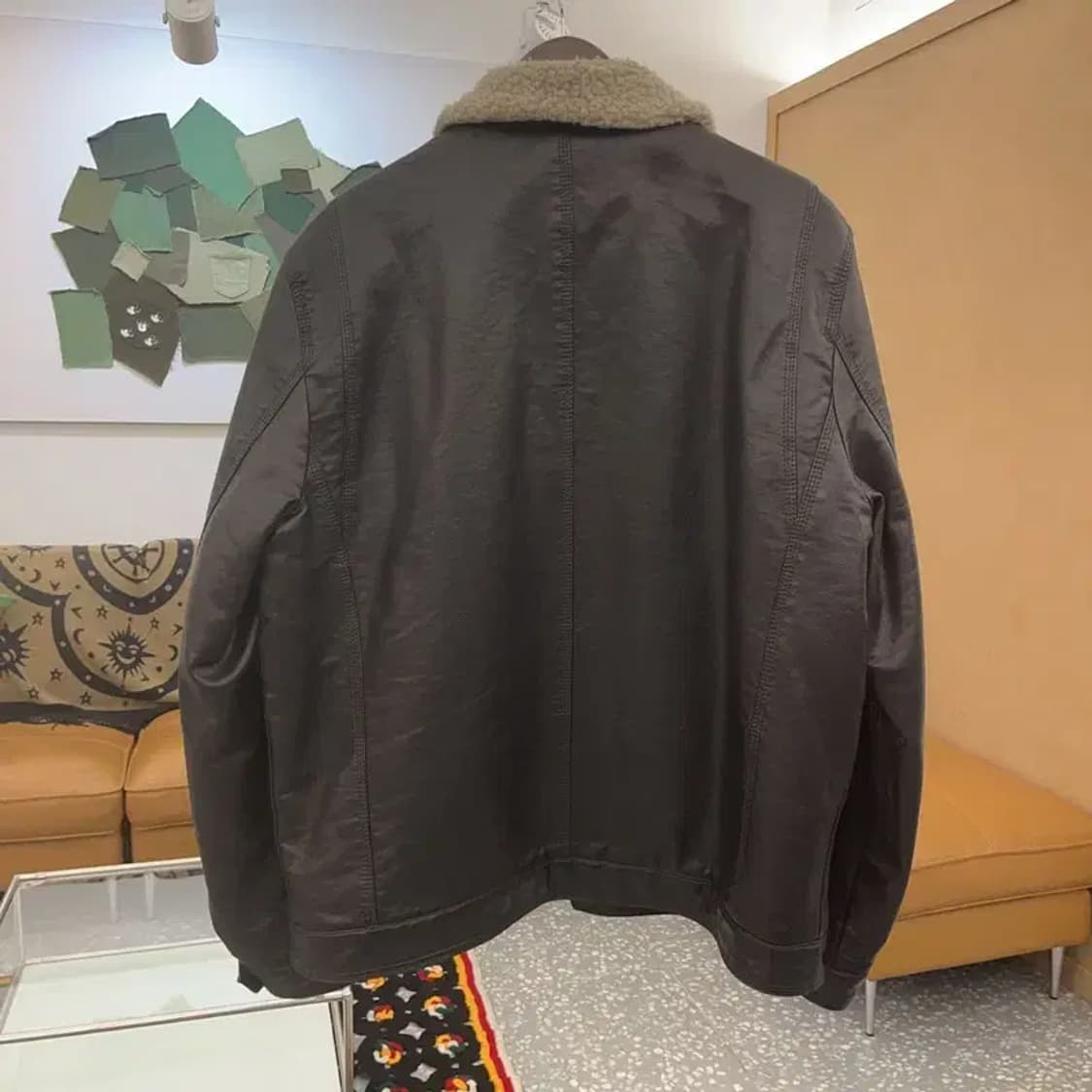 리바이스 빈티지 쉐르파 라이딩 레더 트러커 자켓 110 C07574 상품이미지4