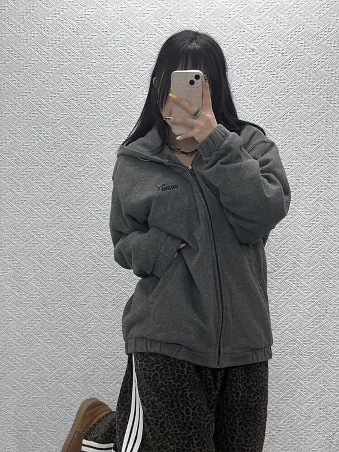 푸마 캐주얼 빈티지 후리스 후드집업 M C07590 상품이미지2