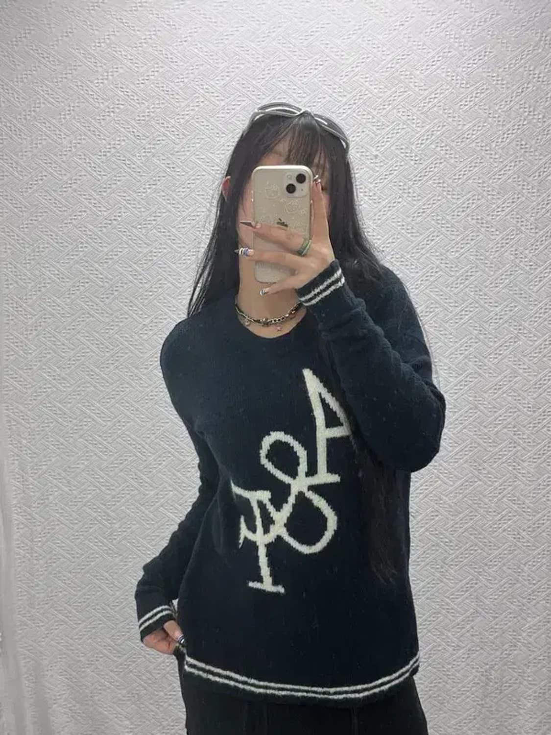 아베크롬비 올드스쿨 레트로 빅로고 폭닥 니트 S C07599 상품이미지1