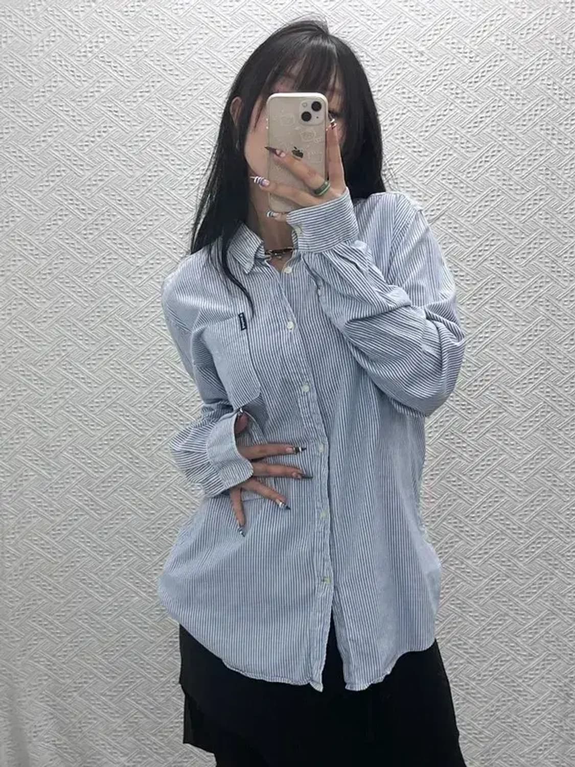 바버 모던 캐주얼 스트라이프 포켓 셔츠 105 C07606 상품이미지1