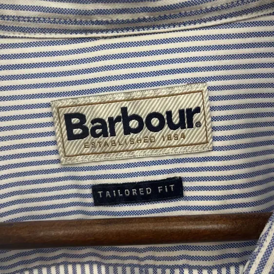 바버 모던 캐주얼 스트라이프 포켓 셔츠 105 C07606 상품이미지5