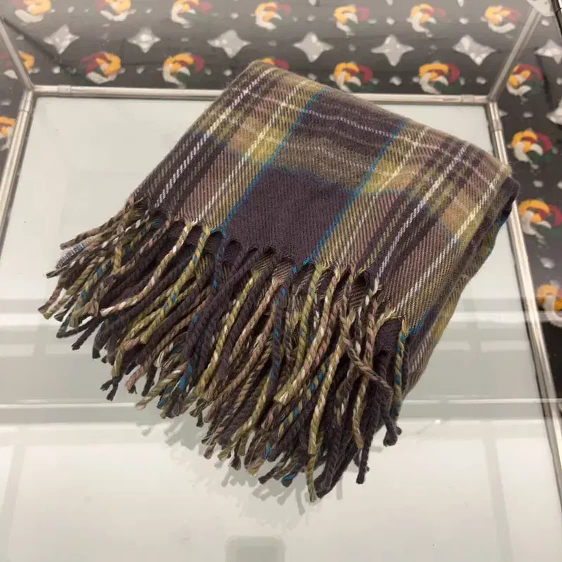 빈티지 모리 폭닥 홀리데이 타탄체크 목도리 C07635 상품이미지3