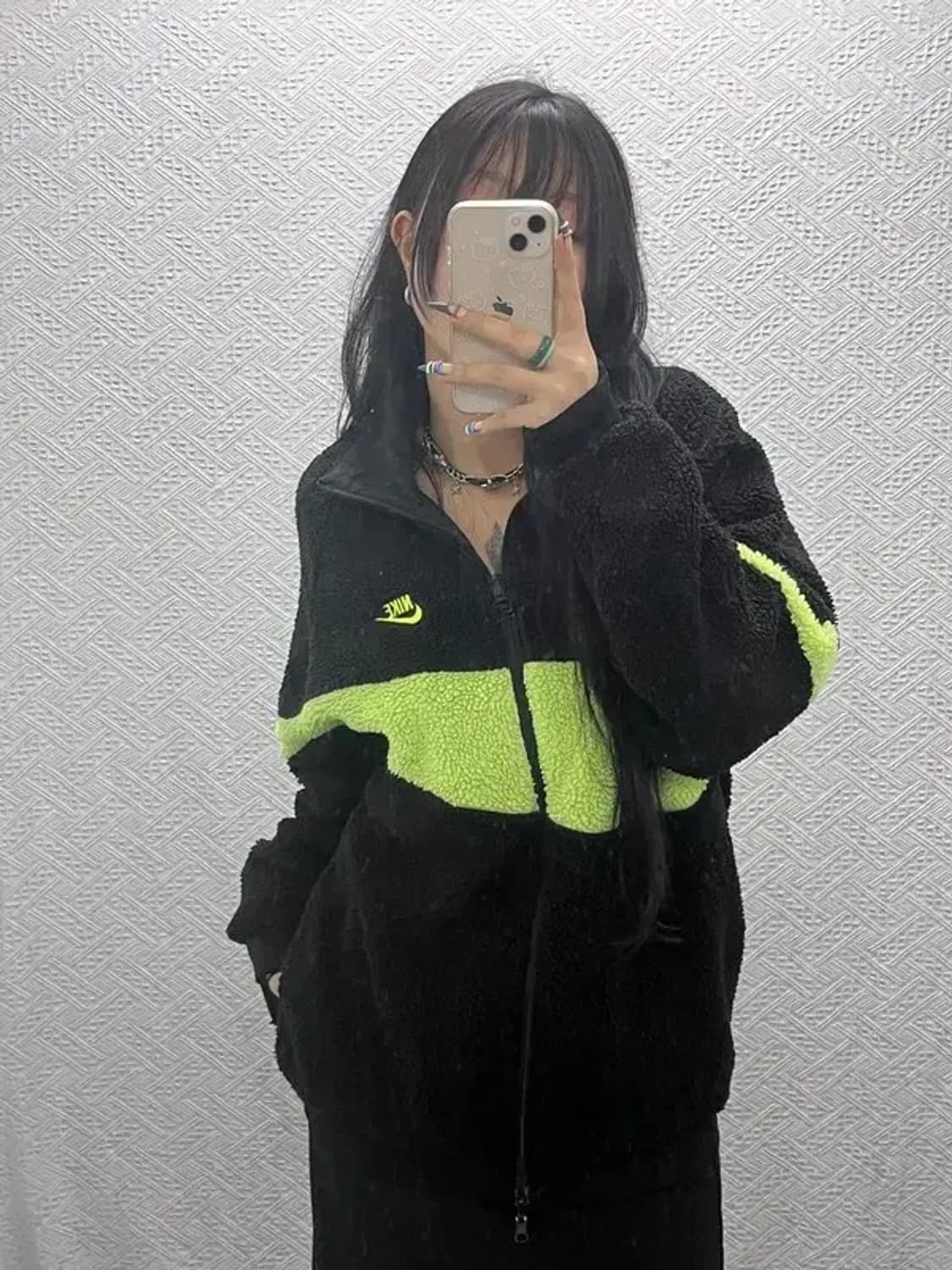 나이키 빈티지 키치 빅스우시 뽀글이 양털 후리스 105 C07602 상품이미지1