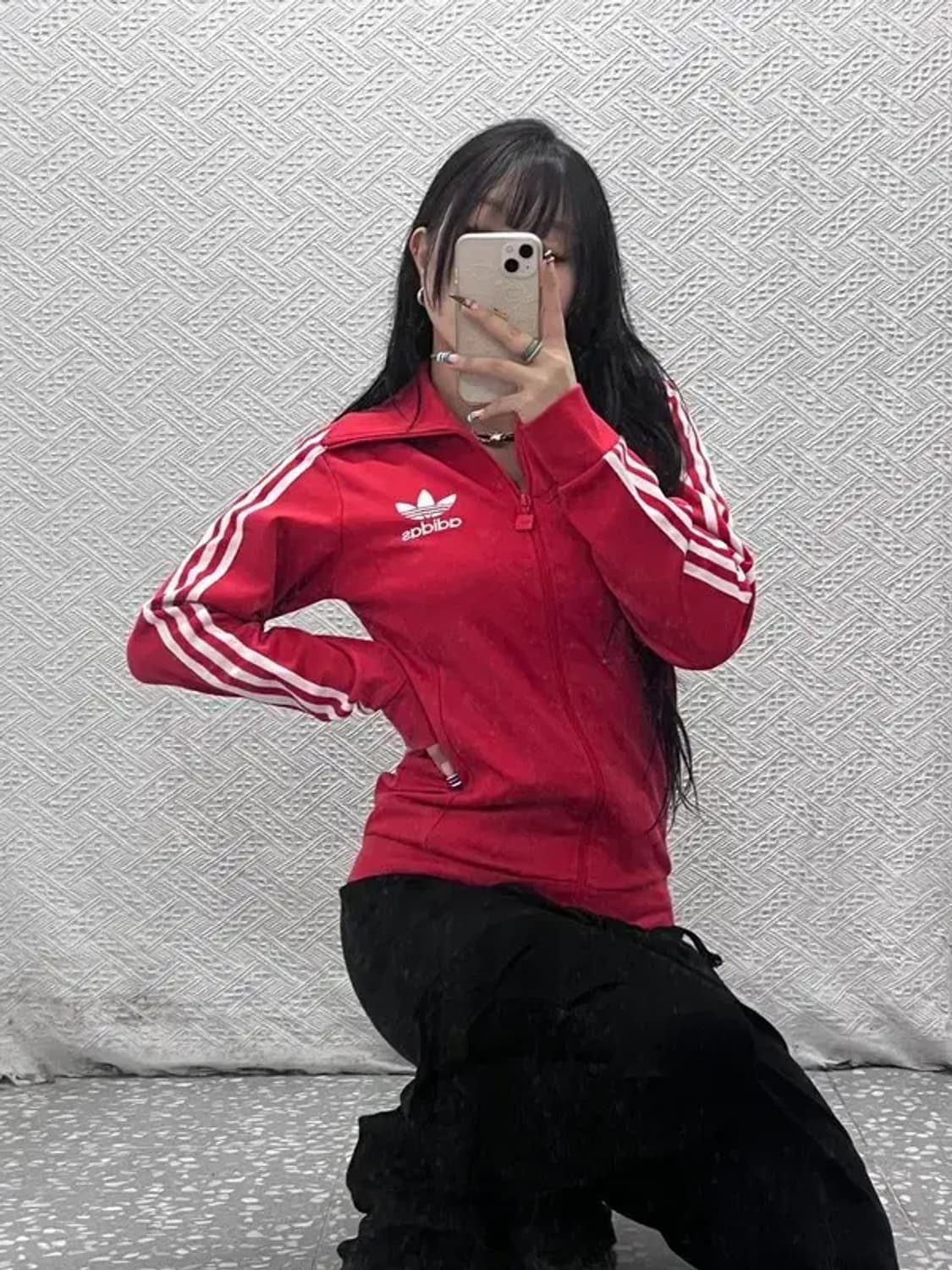 아디다스 Y2K 유로파 슬림핏 레드 져지 집업 90 C07615 상품이미지2