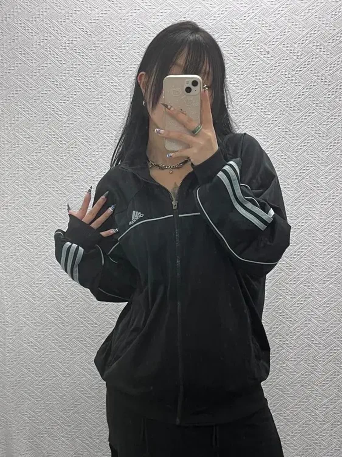 아디다스 올드스쿨 빈티지 하프삼선 져지 집업 L C07603 상품이미지1