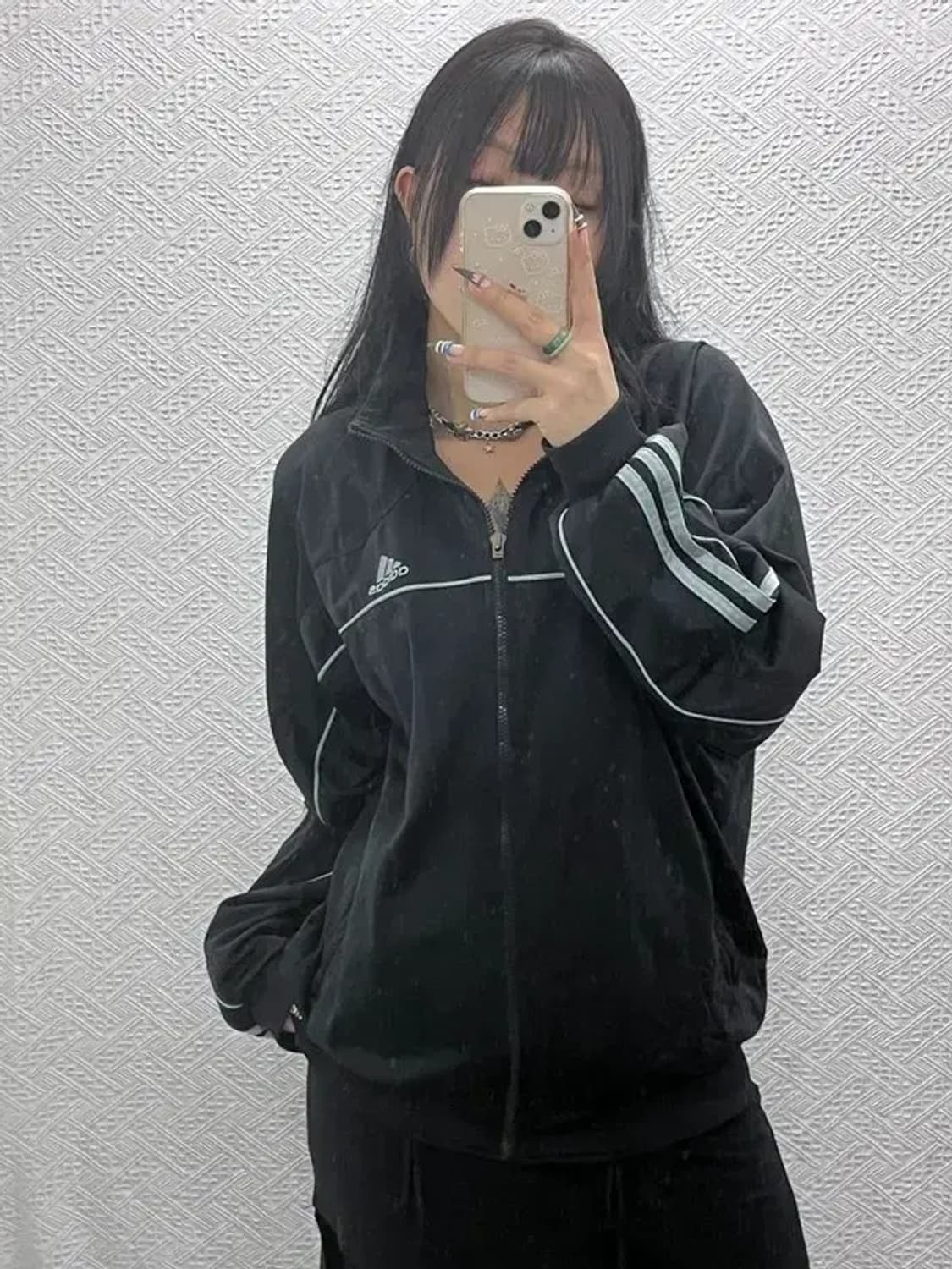 아디다스 올드스쿨 빈티지 하프삼선 져지 집업 L C07603 상품이미지2