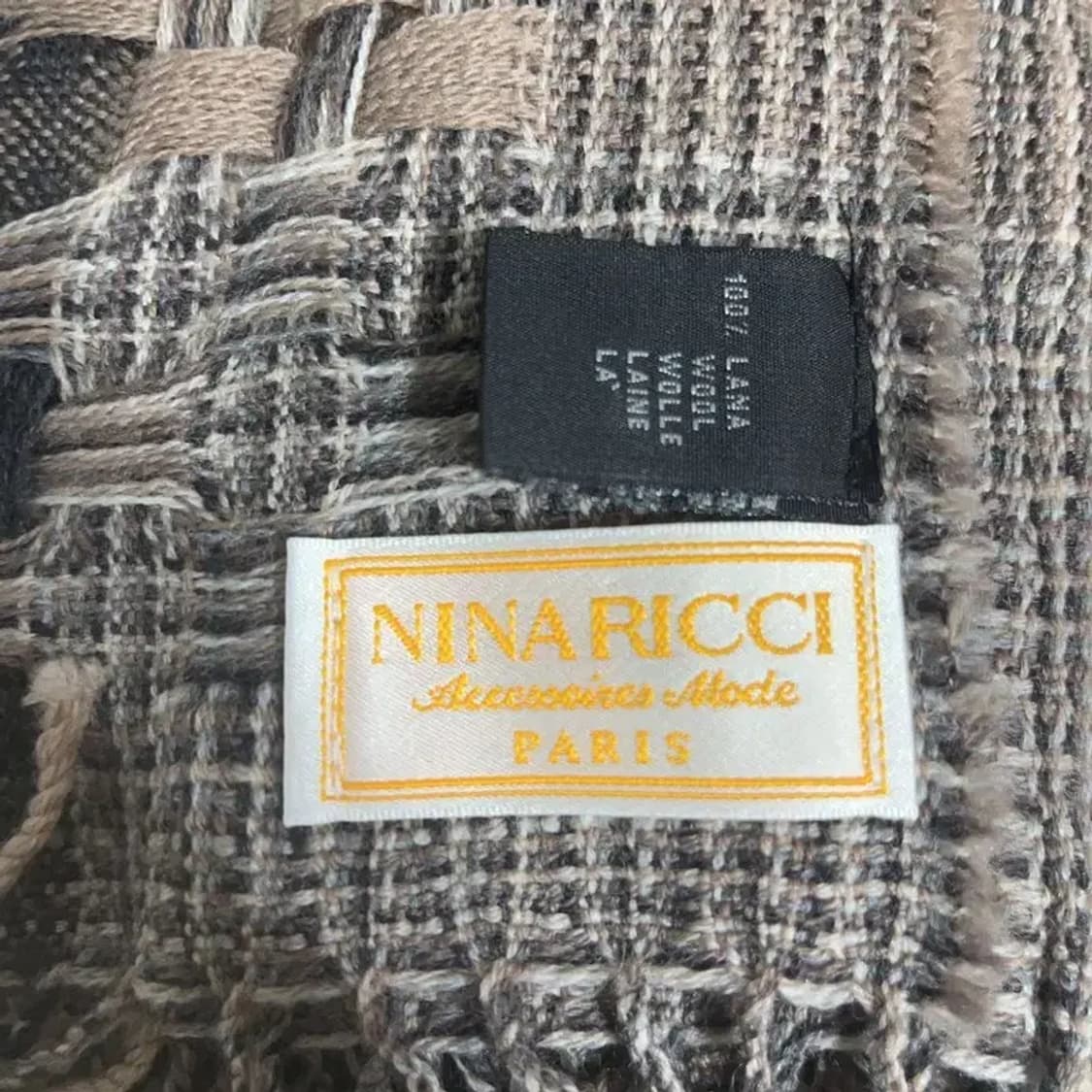 니나리치 빈티지 히피 에스닉 뜨개 라나 울 목도리 C07636 상품이미지4