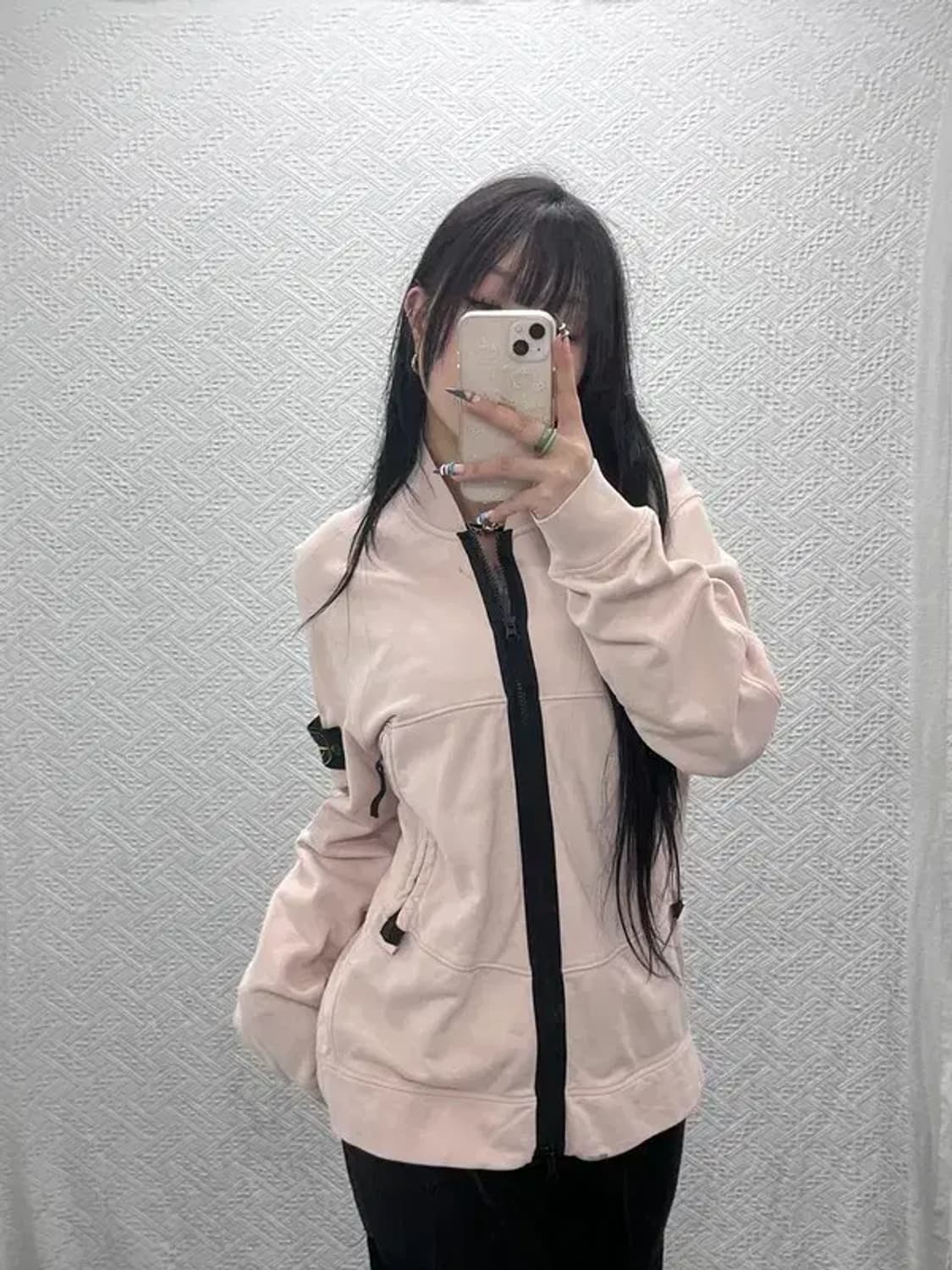 스톤 아일랜드 여리핏 멀티포켓 딸기우유 집업 자켓 95 C07616 상품이미지1