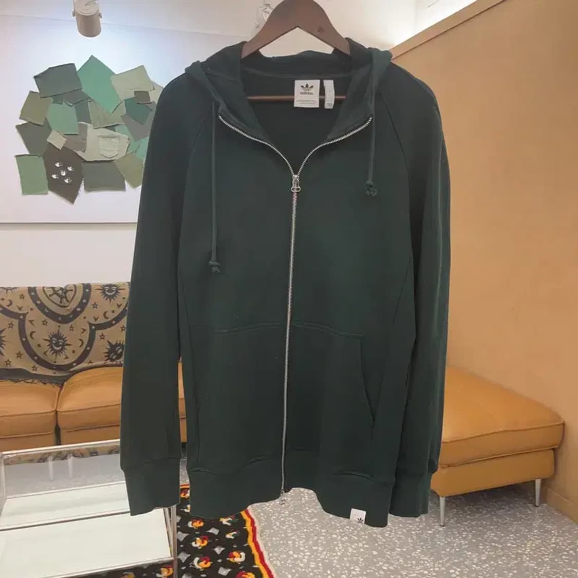 아디다스 빈티지 캐주얼 홀리데이 딥그린 후드집업 L C07619 상품이미지3
