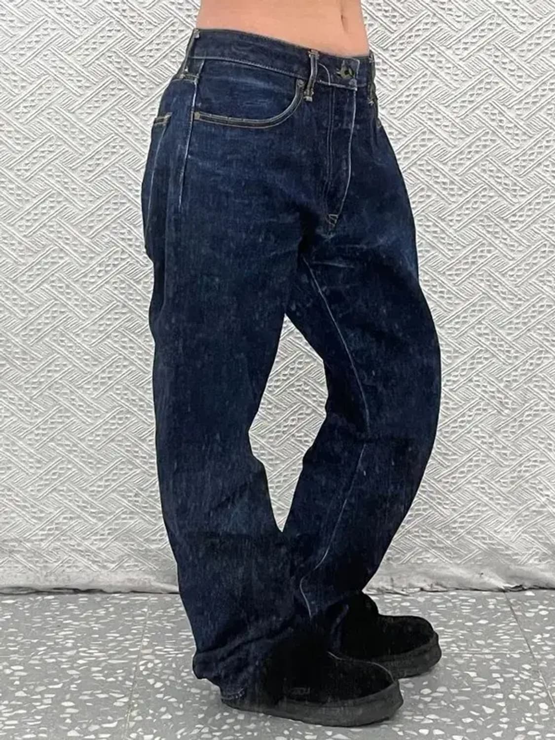 재팬블루진 J401 빈티지 캐주얼 와이드 데님팬츠 34인치 C07634 상품이미지1