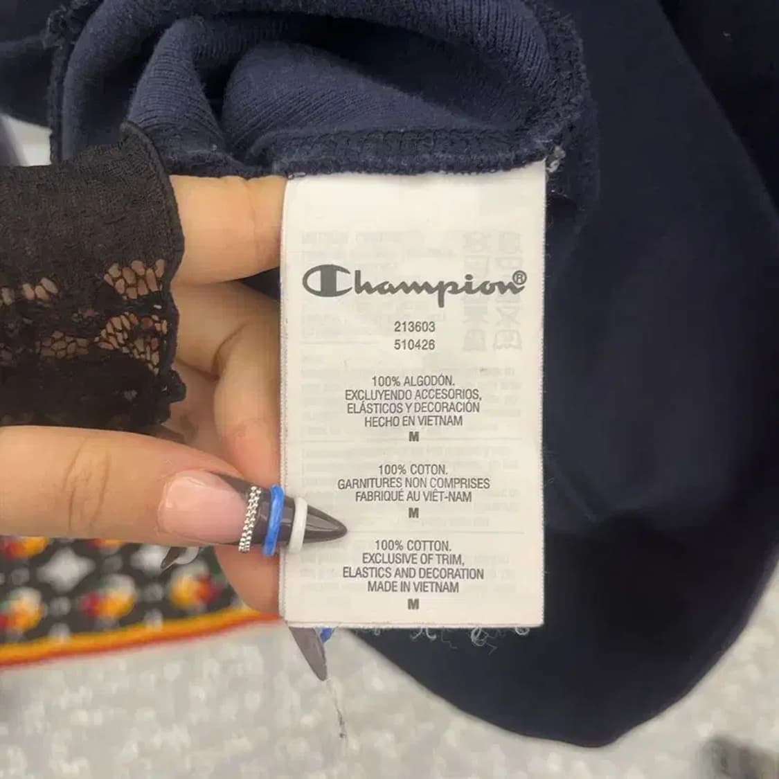 챔피온 리버스위브 자수로고 오버핏 약기모 맨투맨 M C07627 상품이미지6