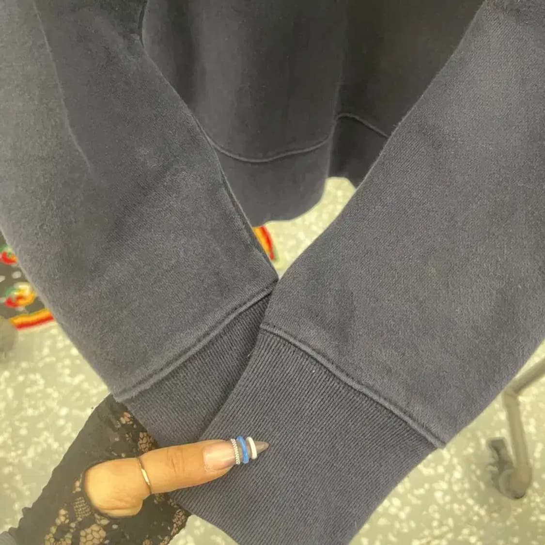 챔피온 리버스위브 자수로고 오버핏 약기모 맨투맨 M C07627 상품이미지7