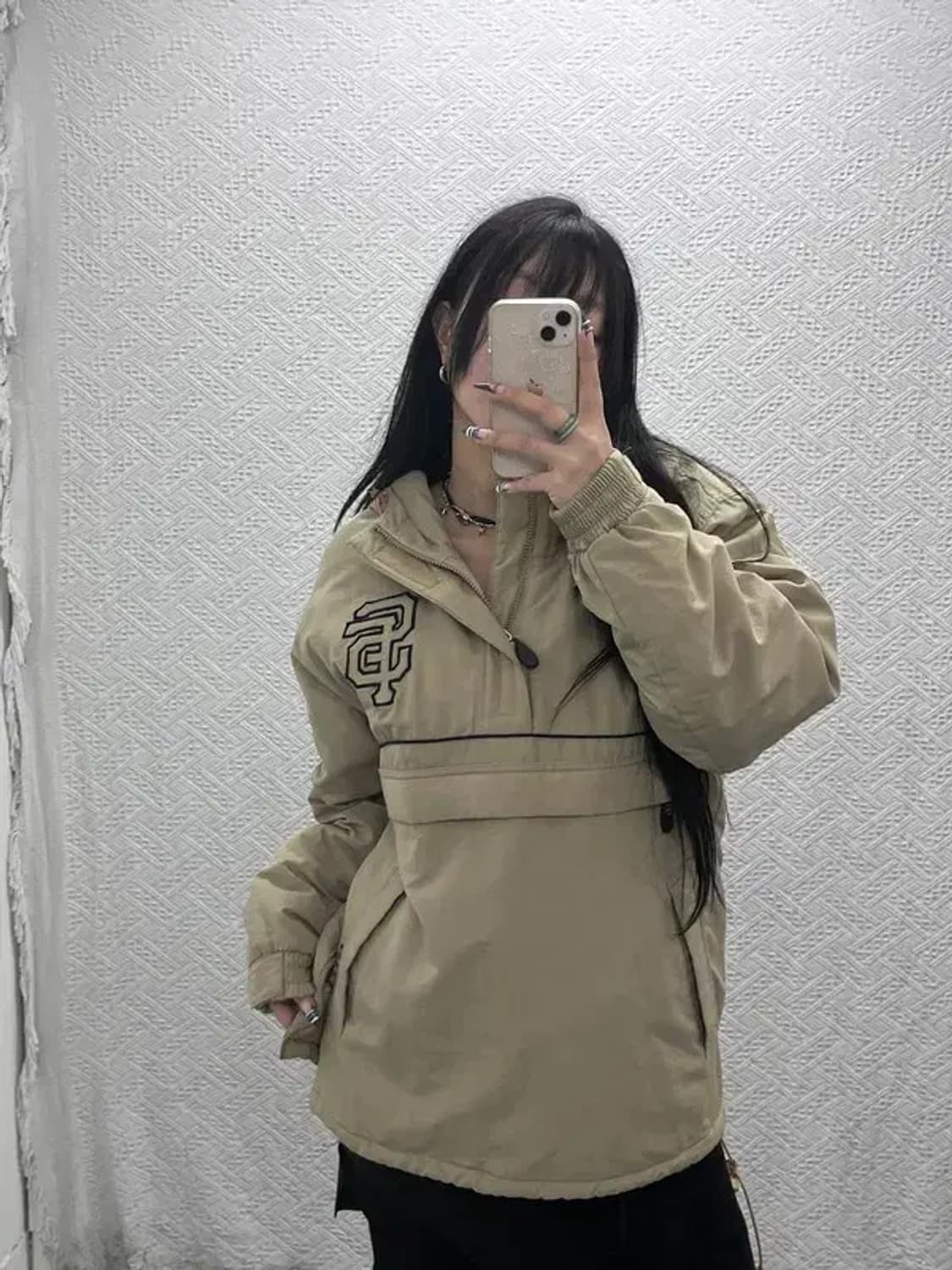 WWS 올드스쿨 빈티지 자이언츠 누빔 아노락 자켓 110 C07620 상품이미지2