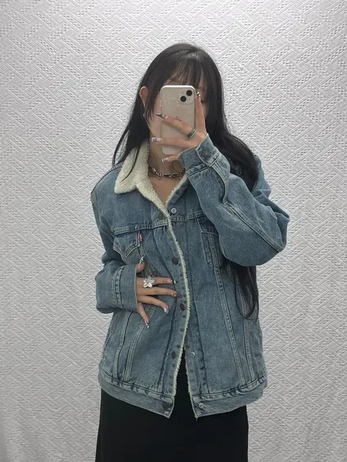 리바이스 양털 쉐르파 트러커 빈티지 데님자켓 M C07638 상품이미지2