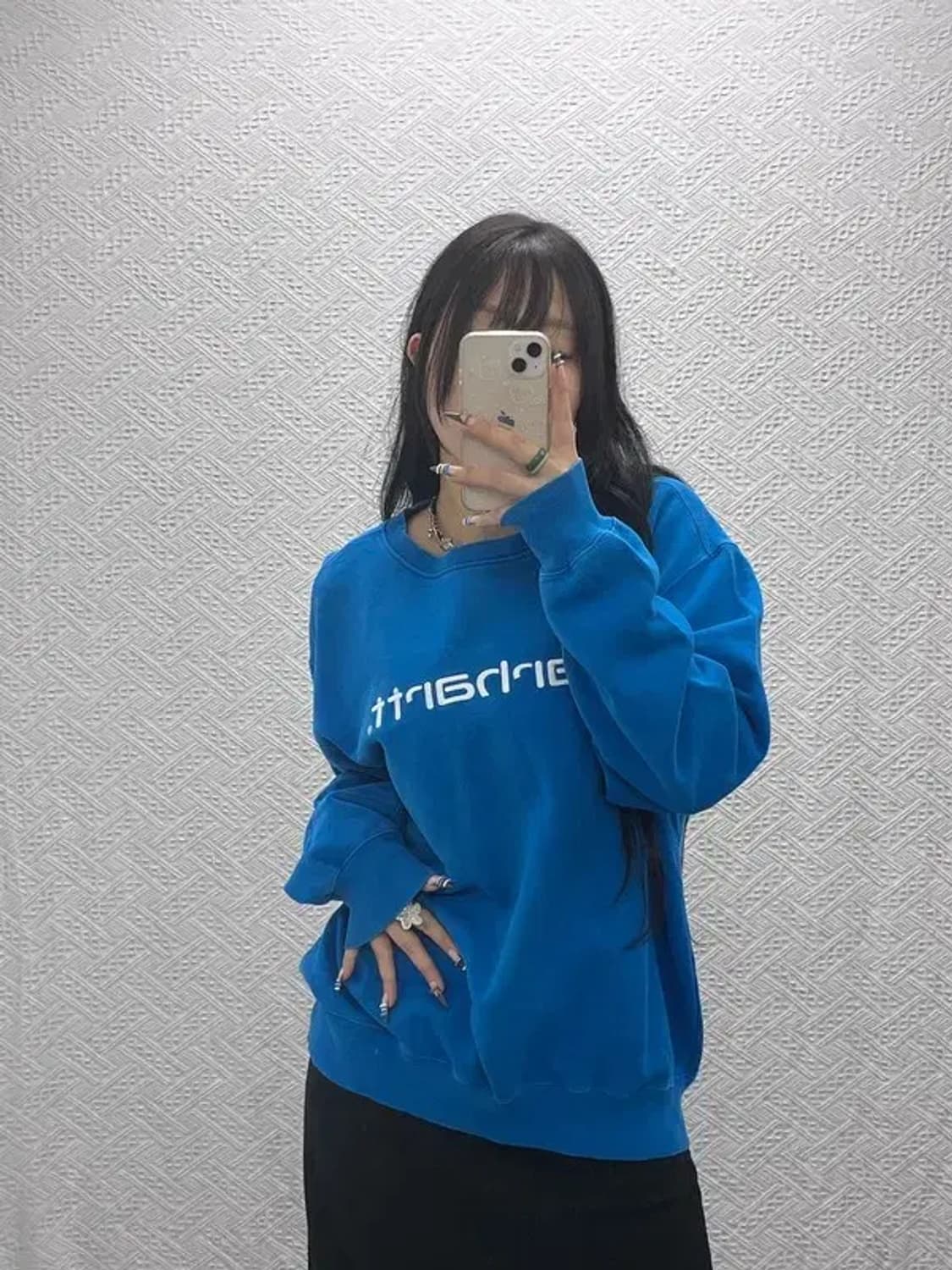 칼하트 빈티지 코발트블루 스펠로고 맨투맨 L C07644 상품이미지2