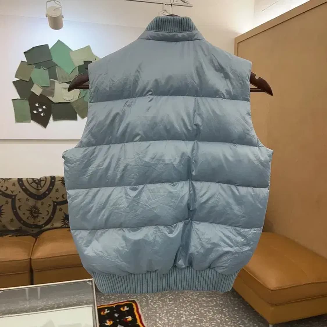 푸마 올드스쿨 레트로 스카이블루 패딩 조끼 M C07645 상품이미지4