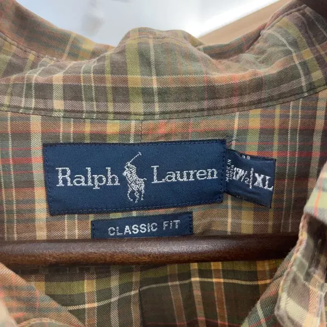 폴로 랄프로렌 빈티지 컨트리 오버핏 체크 셔츠 XL C07646 상품이미지5