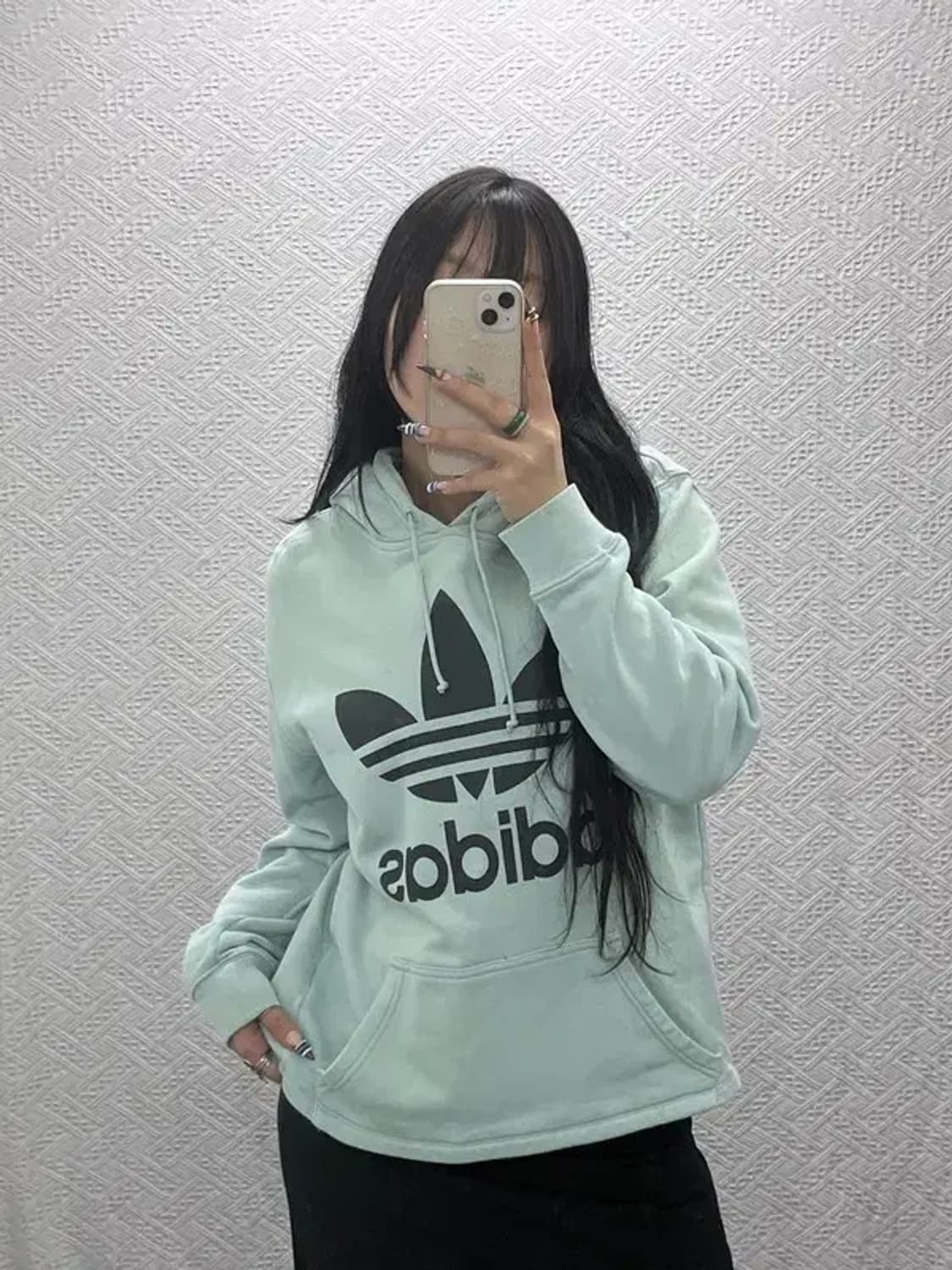 아디다스 올드스쿨 빈티지 메로나민트 후드티 M C07653 상품이미지2