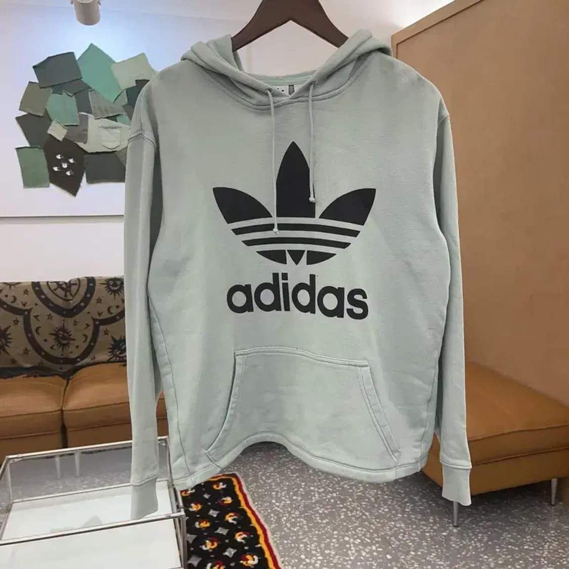 아디다스 올드스쿨 빈티지 메로나민트 후드티 M C07653 상품이미지3