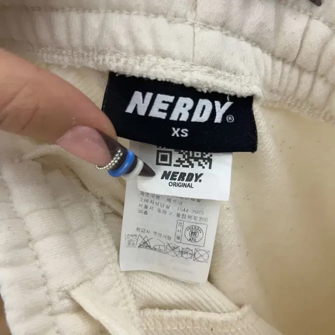 널디 빈티지 사이드로고 크림 스웻팬츠 XS C07669 상품이미지5