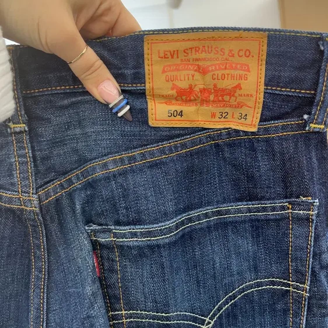 리바이스 504 올드스쿨 빈티지 워싱 데님팬츠 32인치 C07670 상품이미지5