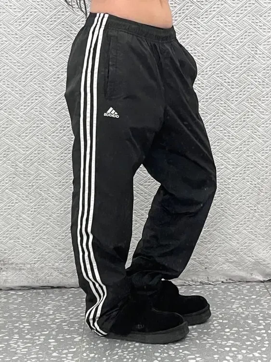 아디다스 빈티지 캐주얼 삼선 와이드 트랙팬츠 100 C07673 상품이미지1