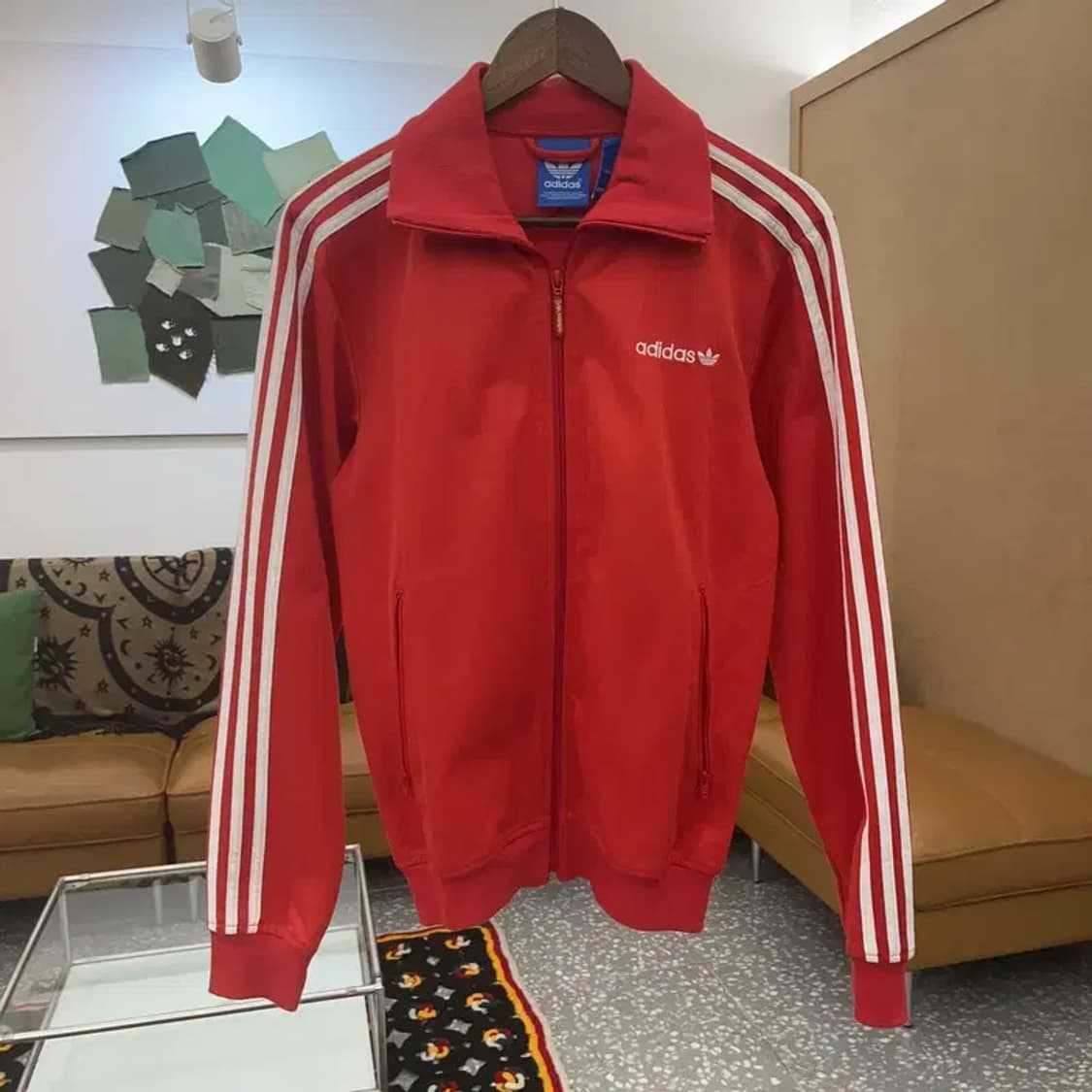 아디다스 레트로 Y2K 비비드레드 져지 집업 90 C07666 상품이미지3