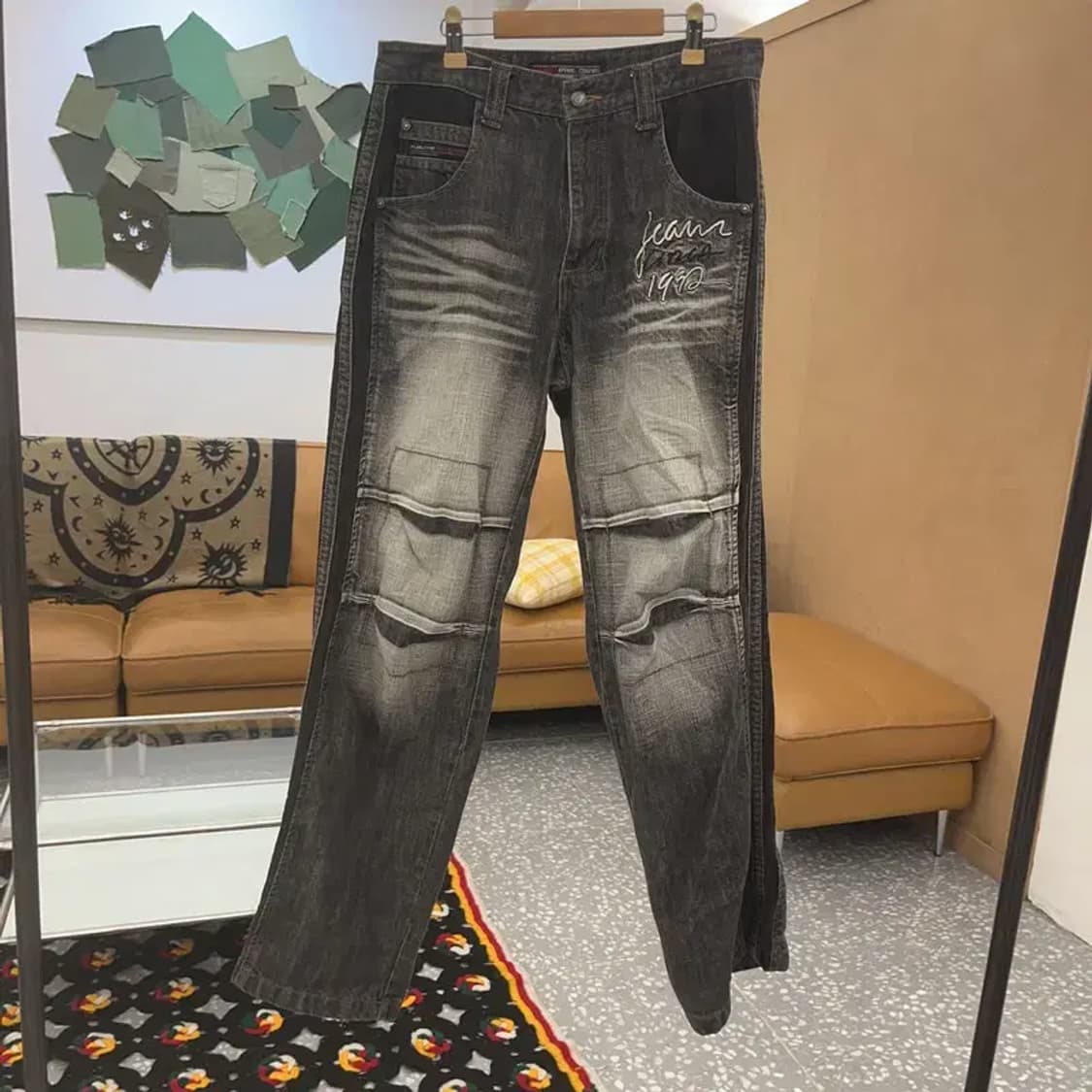 푸부 FUBU 올드스쿨 스트릿 Y2K 데님팬츠 29인치 C07671 상품이미지3