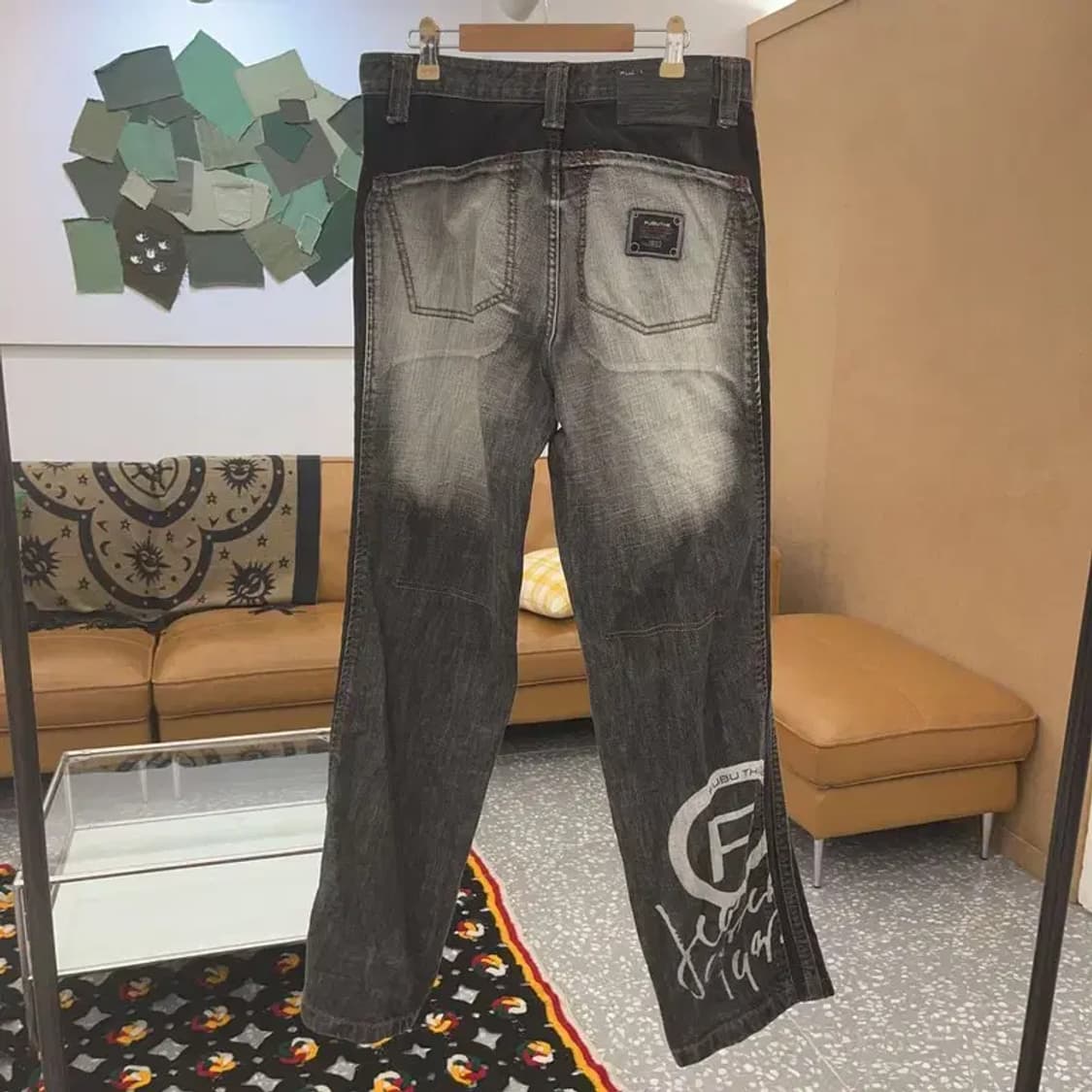 푸부 FUBU 올드스쿨 스트릿 Y2K 데님팬츠 29인치 C07671 상품이미지4