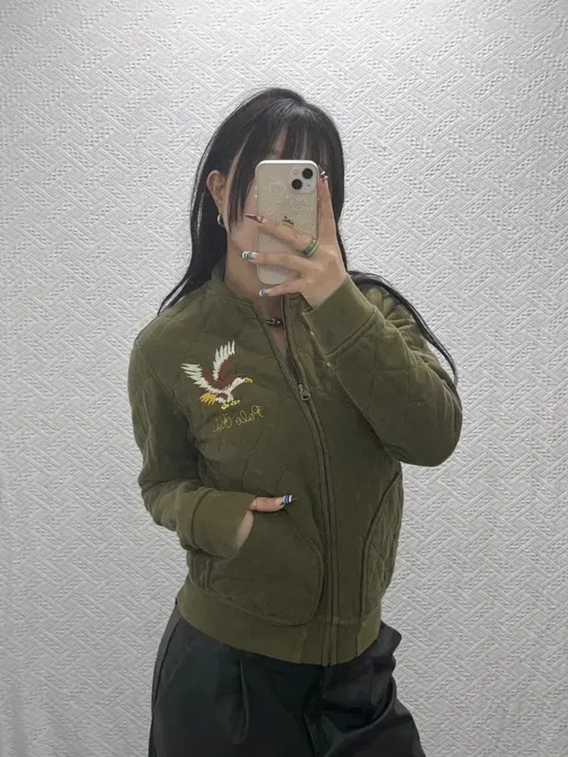 폴로 랄프로렌 빈티지 퀄팅 스트릿 스카쟌 집업 자켓 L C07697 상품이미지1