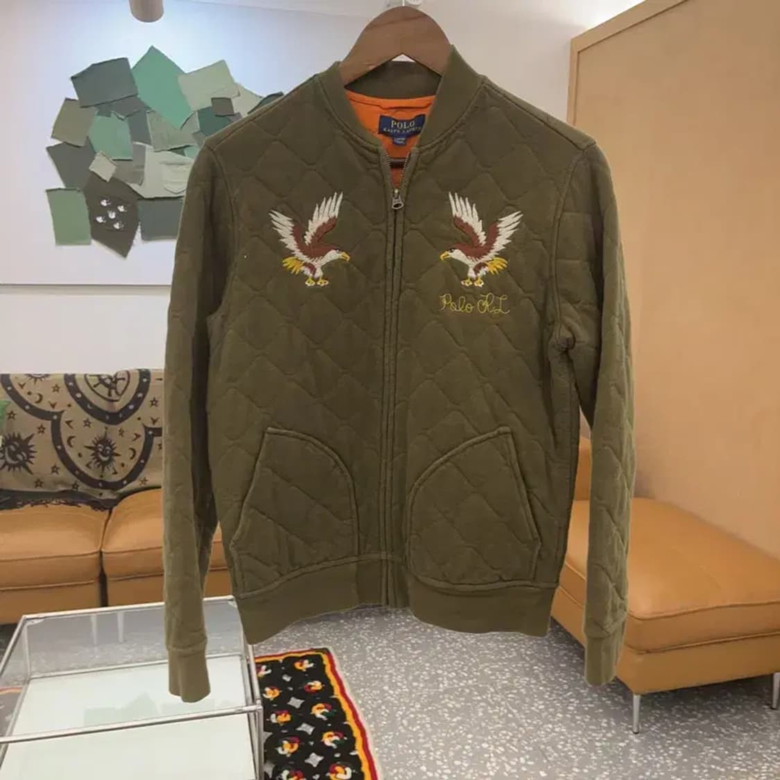 폴로 랄프로렌 빈티지 퀄팅 스트릿 스카쟌 집업 자켓 L C07697 상품이미지4