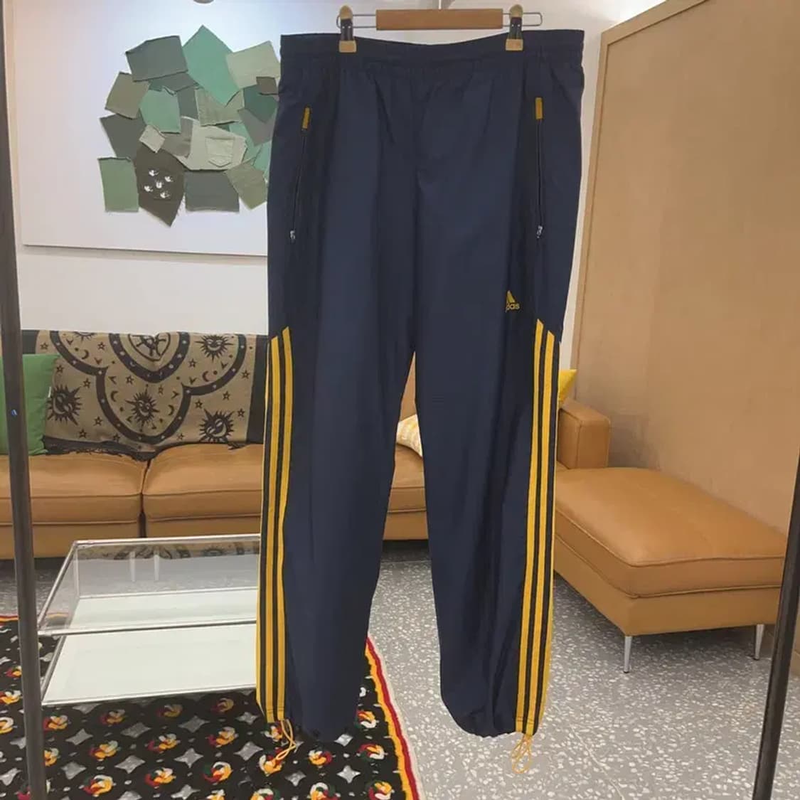 아디다스 레트로 빈티지 네이비옐로우 트랙팬츠 100 C07709 상품이미지3