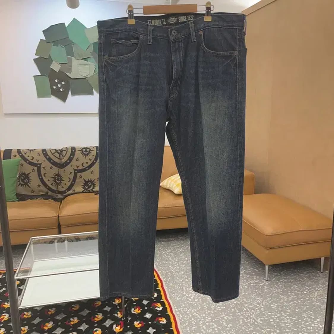 디키즈 올드스쿨 빈티지 워싱 데님팬츠 36인치 C07712 상품이미지3