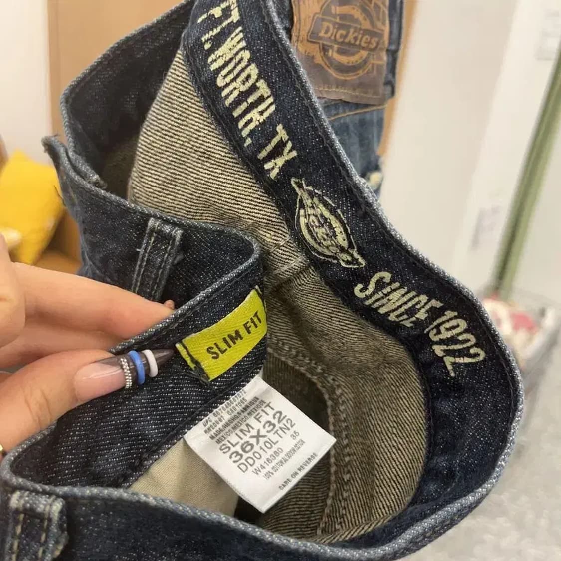 디키즈 올드스쿨 빈티지 워싱 데님팬츠 36인치 C07712 상품이미지6