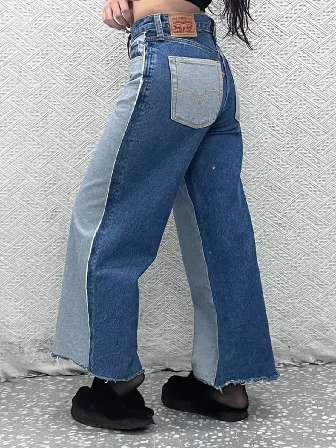 리바이스 94 배기 와이드 레그 배색 데님팬츠 25인치 C07716 상품이미지2