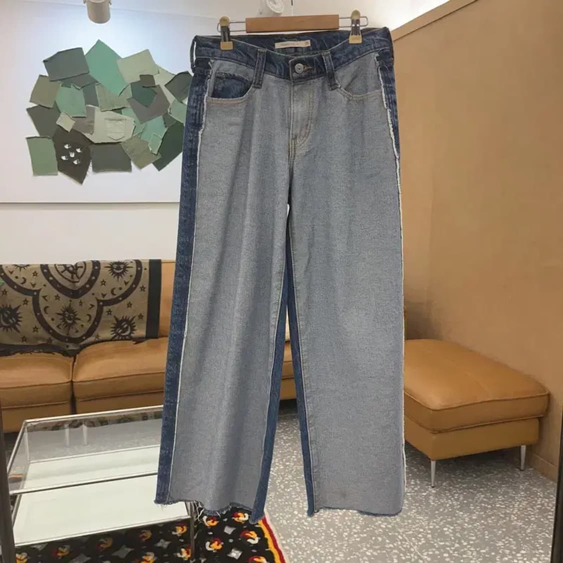 리바이스 94 배기 와이드 레그 배색 데님팬츠 25인치 C07716 상품이미지3