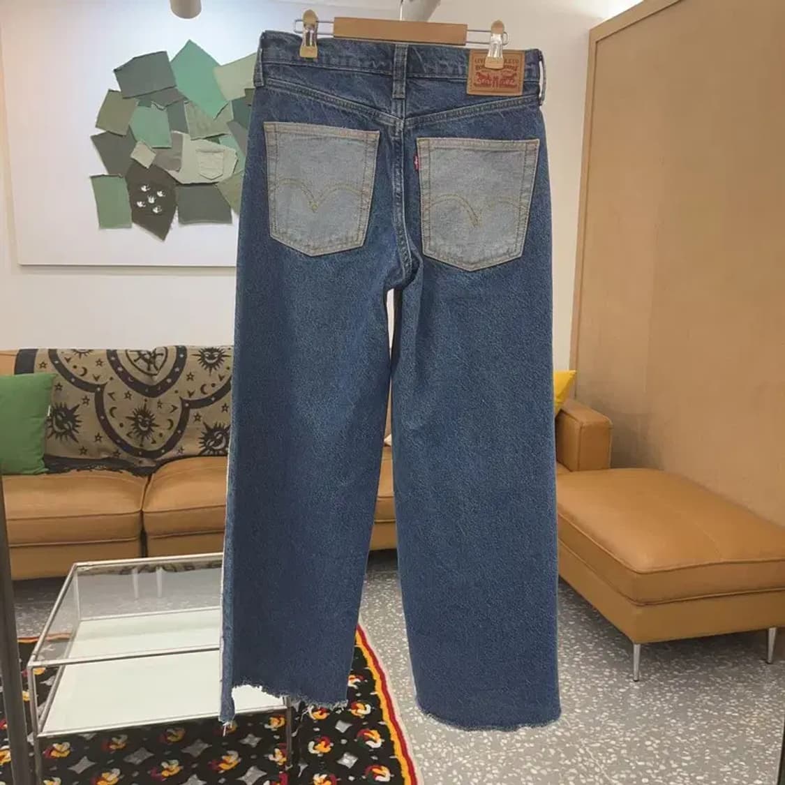 리바이스 94 배기 와이드 레그 배색 데님팬츠 25인치 C07716 상품이미지4