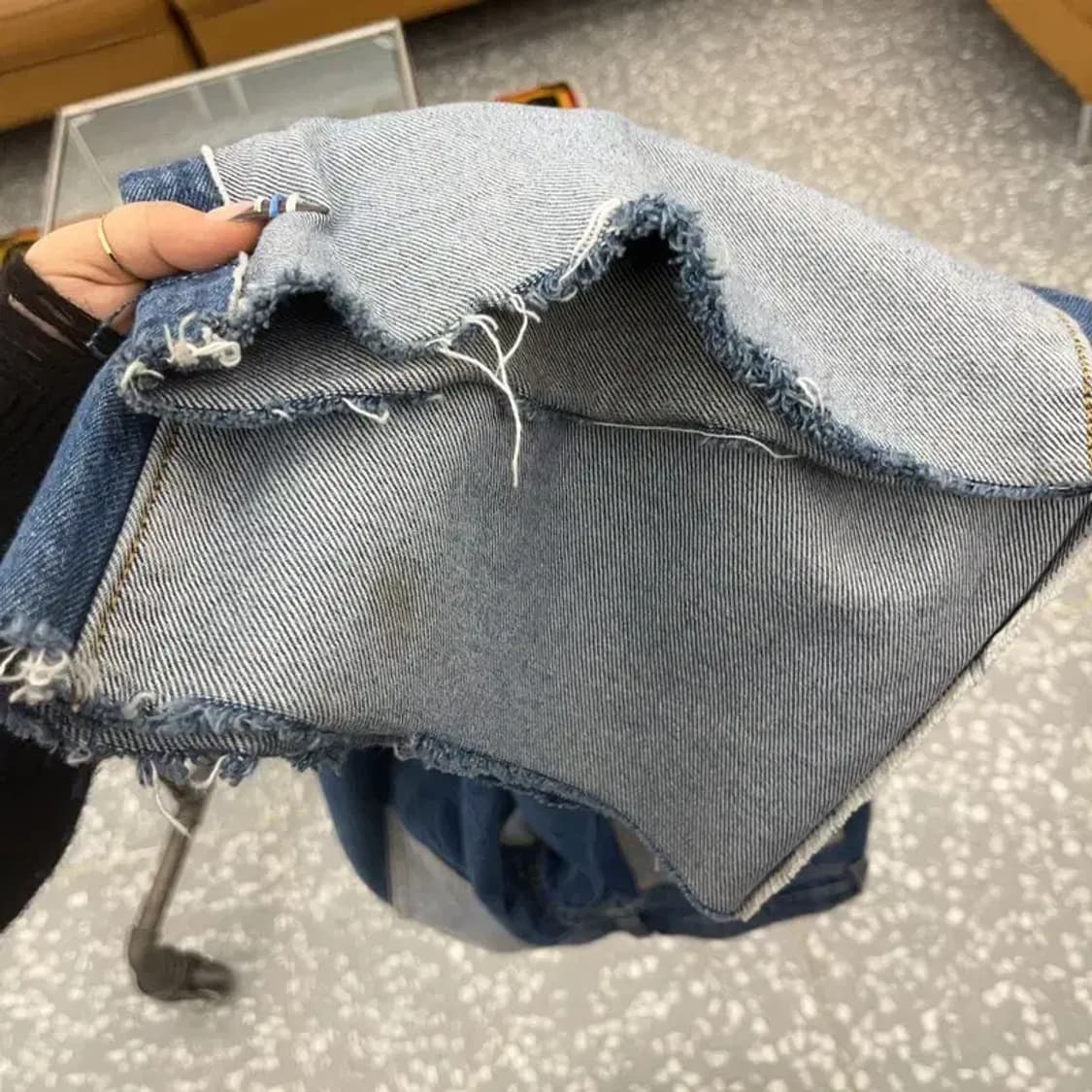 리바이스 94 배기 와이드 레그 배색 데님팬츠 25인치 C07716 상품이미지7