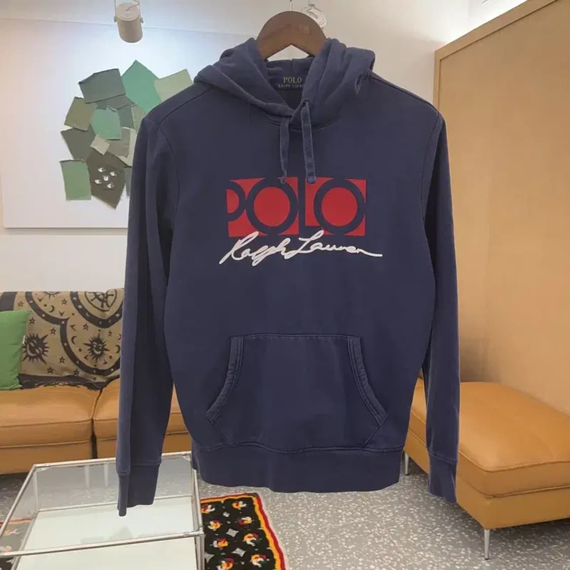 폴로 랄프로렌 올드스쿨 레트로 신형로고 기모 후드티 XS C07704 상품이미지3