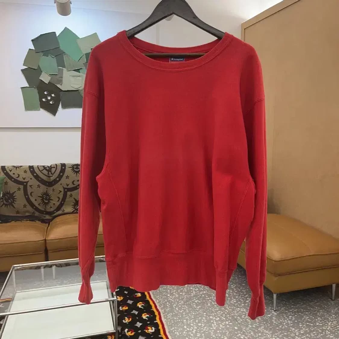 챔피온 리버스위브 빈티지 레트로 무지 기모 맨투맨 L C07707 상품이미지3