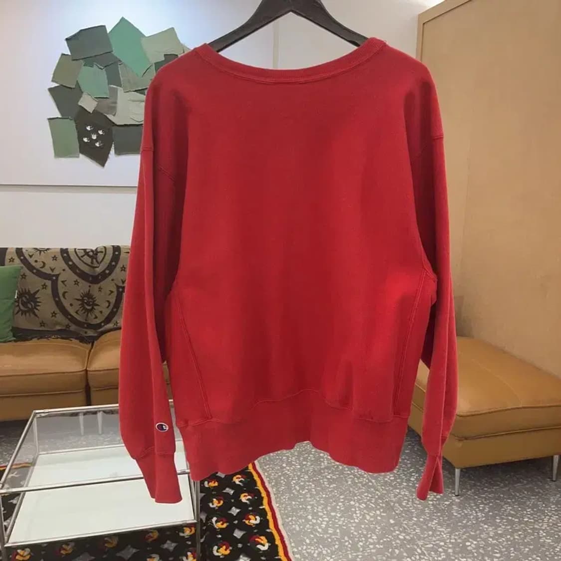 챔피온 리버스위브 빈티지 레트로 무지 기모 맨투맨 L C07707 상품이미지4