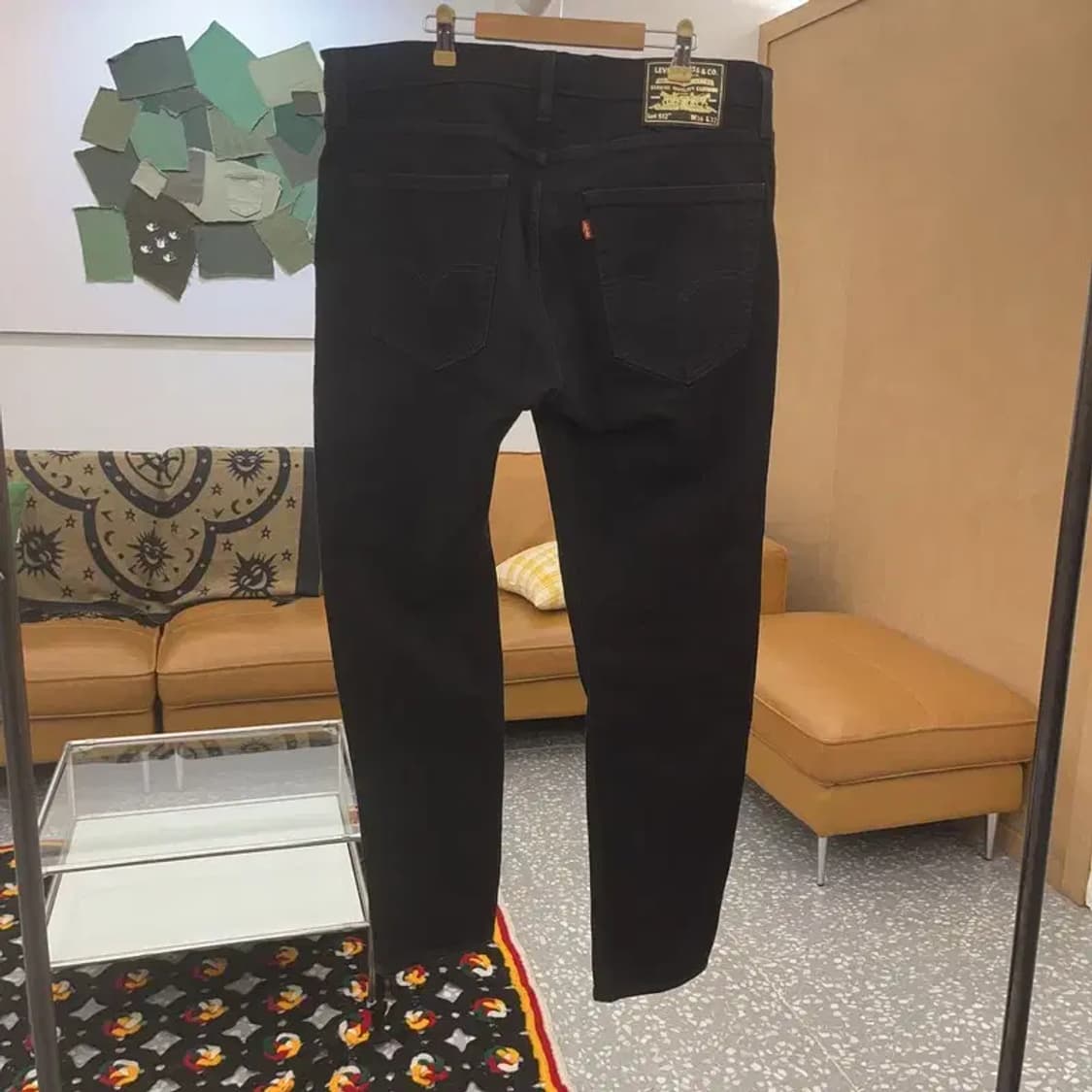 리바이스 512 빅E 프리미엄 골드 블랙진 팬츠 36인치 C07715 상품이미지4