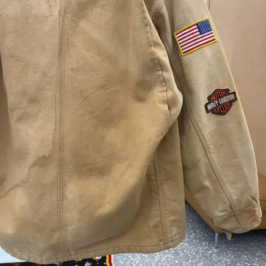 칼하트 빈티지 올드스쿨 패치 초어 디트로에드 워크자켓 C07692 상품이미지10