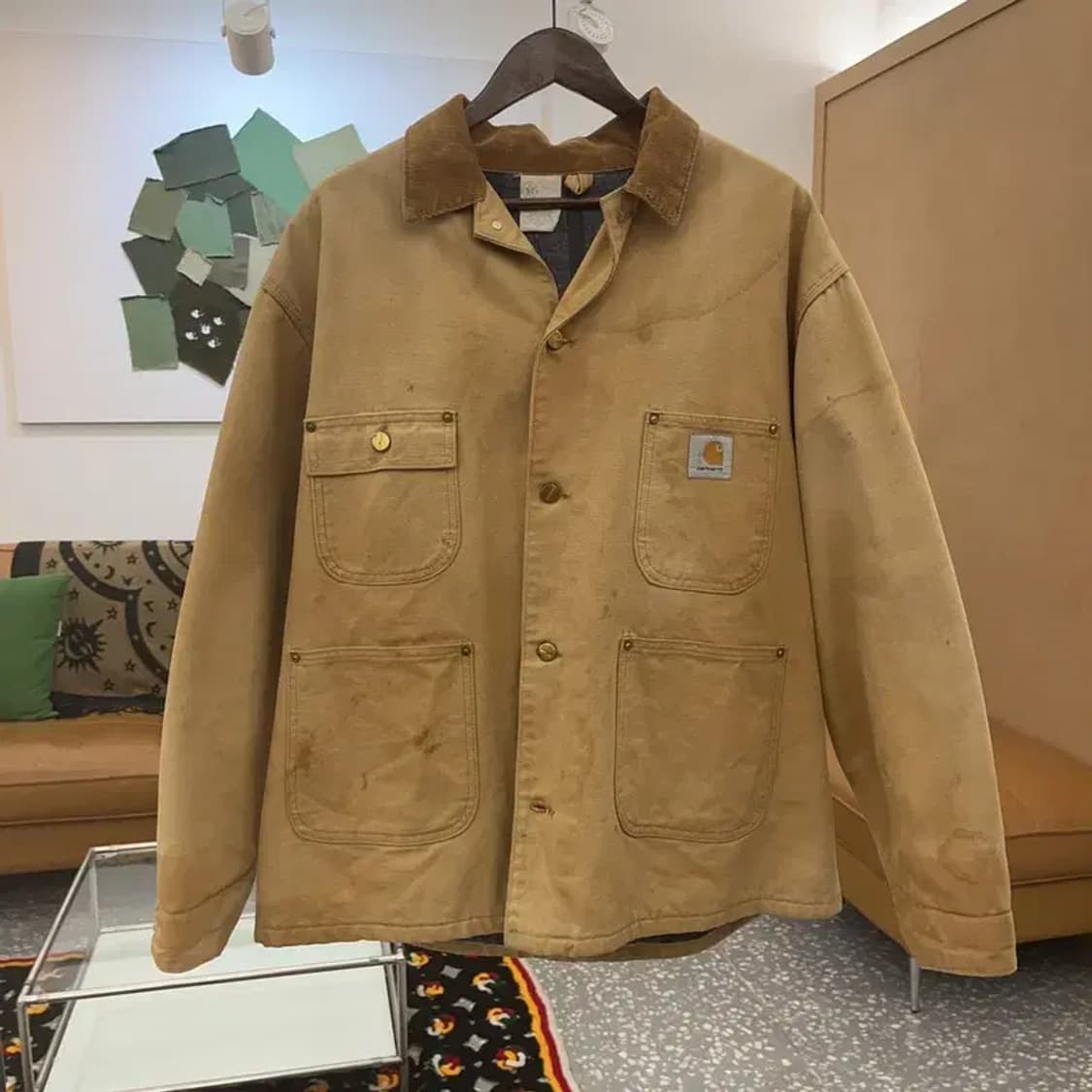 칼하트 빈티지 올드스쿨 패치 초어 디트로에드 워크자켓 C07692 상품이미지3
