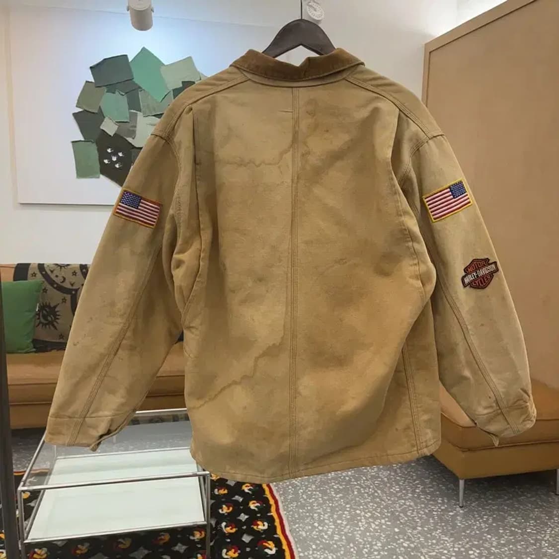 칼하트 빈티지 올드스쿨 패치 초어 디트로에드 워크자켓 C07692 상품이미지4