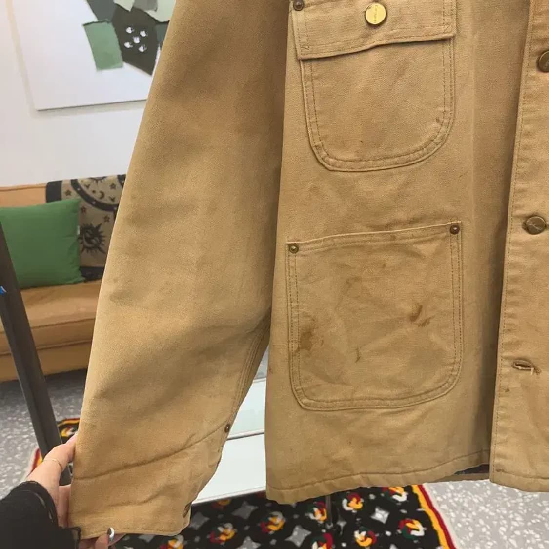 칼하트 빈티지 올드스쿨 패치 초어 디트로에드 워크자켓 C07692 상품이미지6