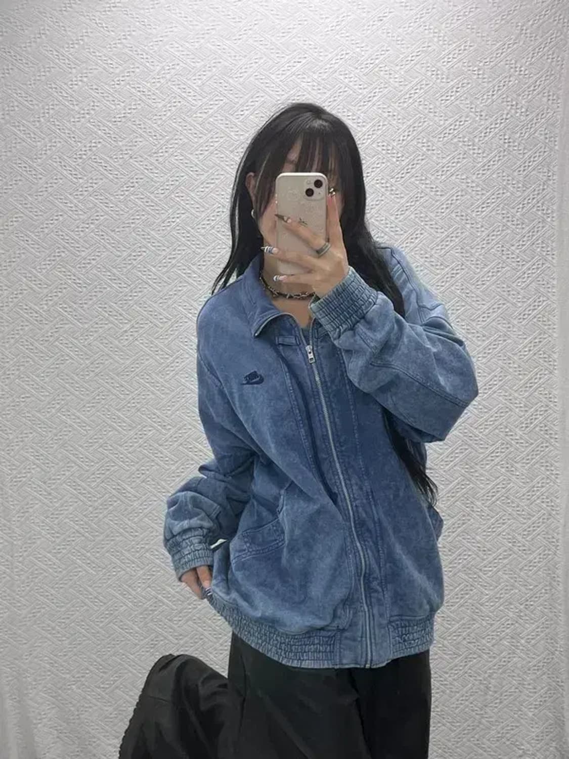 나이키 빈티지 리이슈 데미지워싱 집업 자켓 XL C07696 상품이미지1