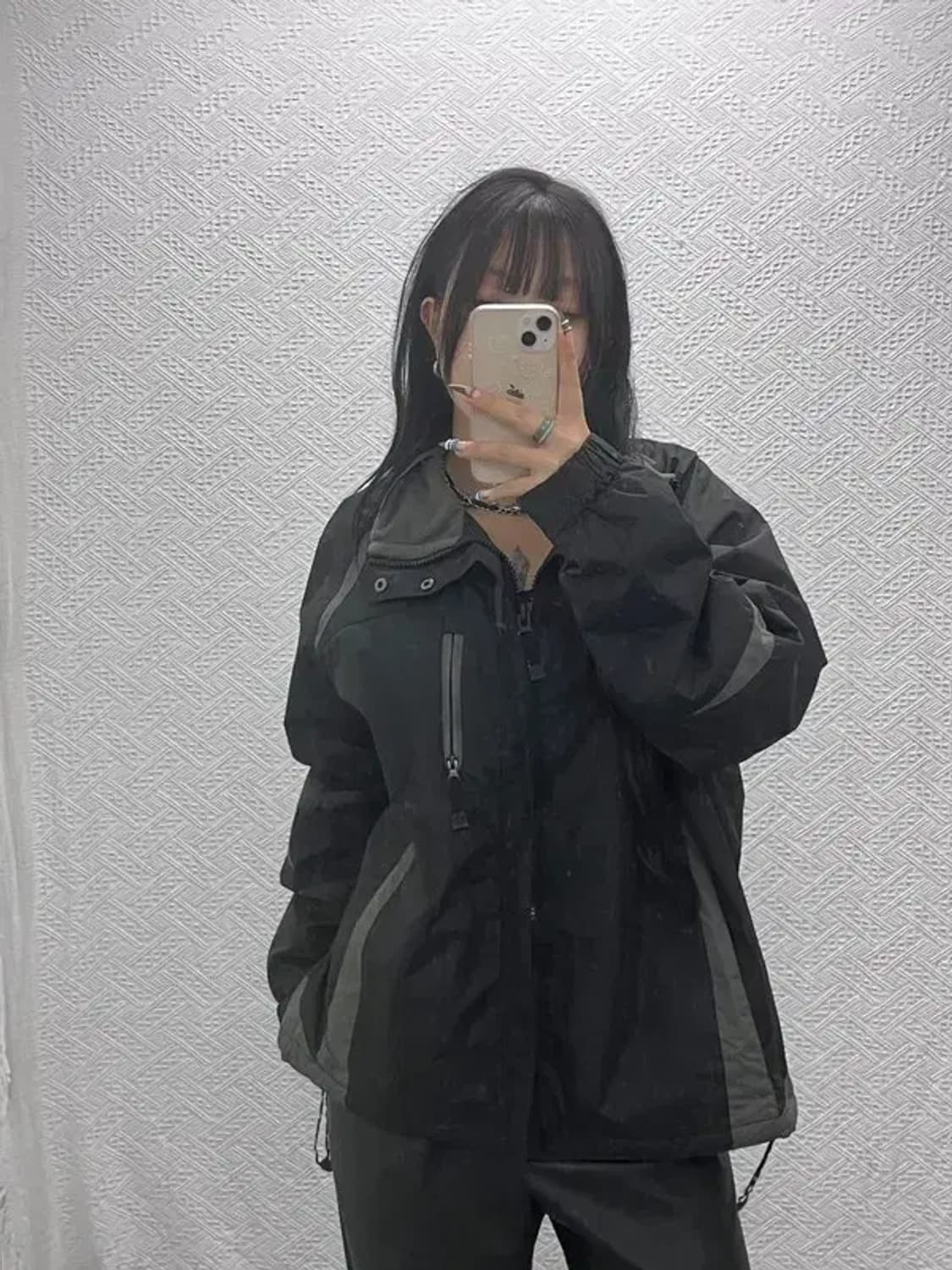 챕스 올드스쿨 레트로 오버핏 기모 바람막이 자켓 L C07699 상품이미지1