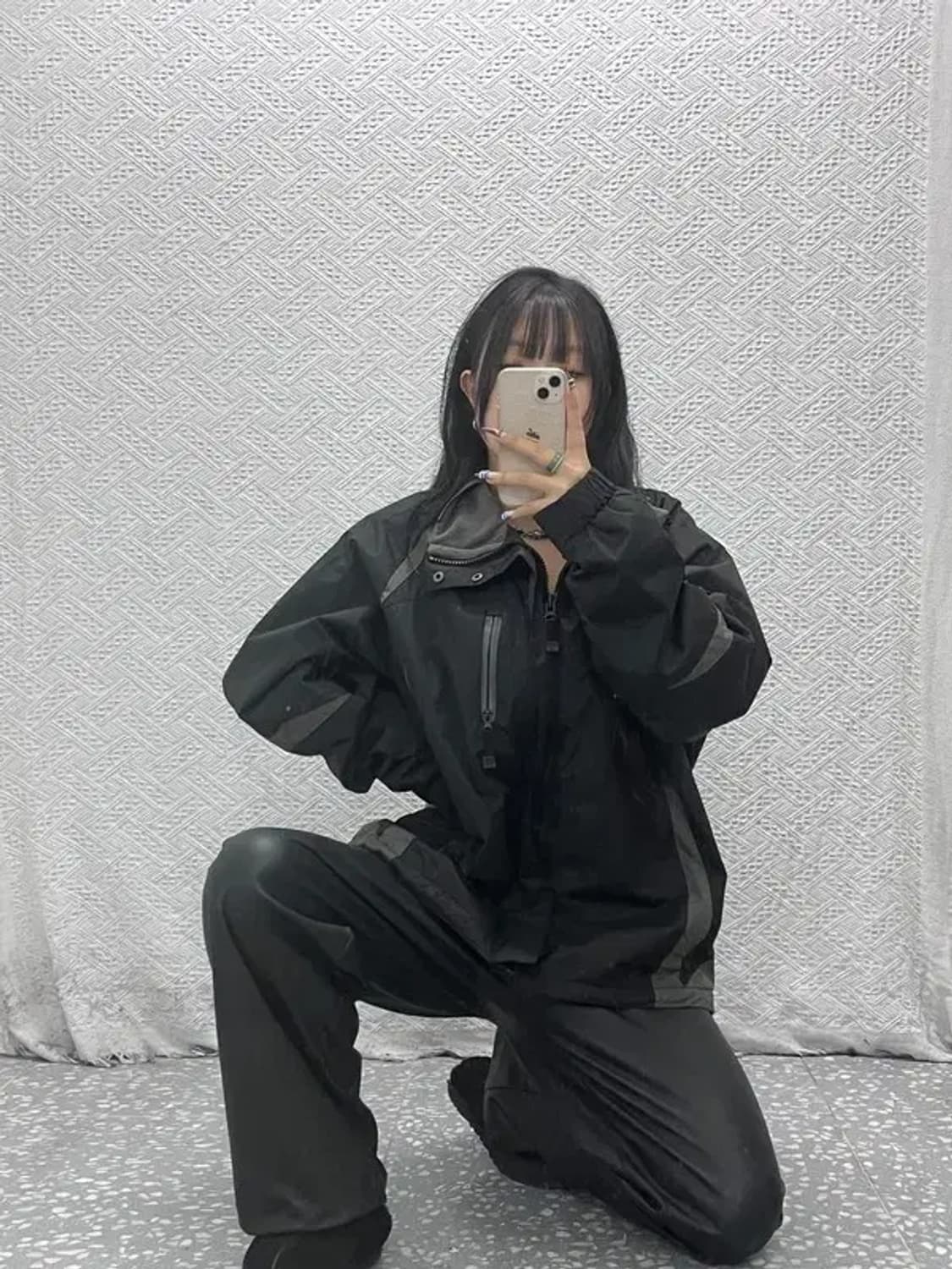 챕스 올드스쿨 레트로 오버핏 기모 바람막이 자켓 L C07699 상품이미지2