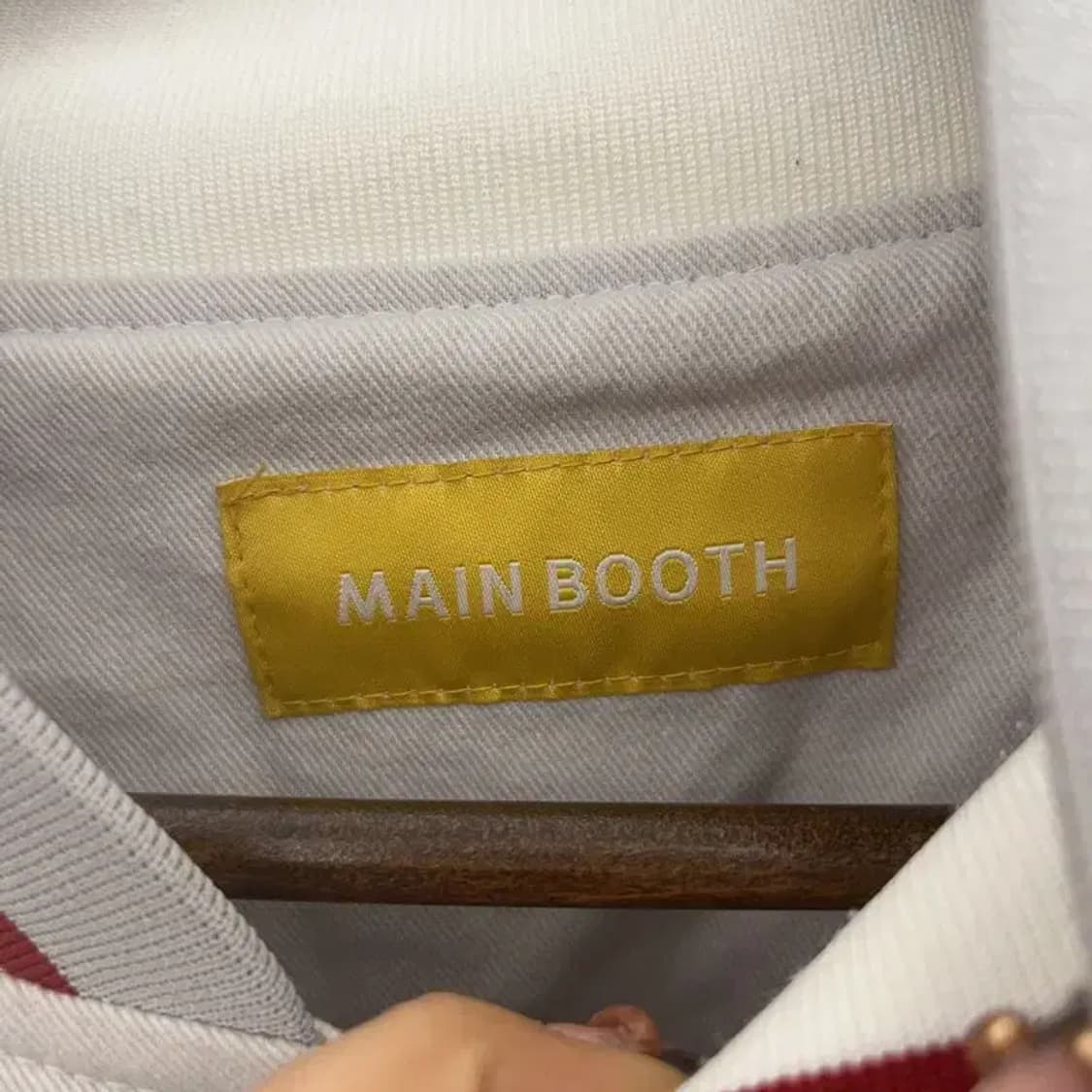 메인부스 레트로 빈티지 슬리브 배색 바시티자켓 105 C07691 상품이미지5